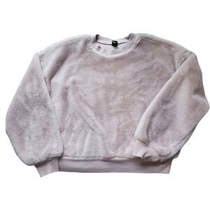 Pale pink furry sweatshirt